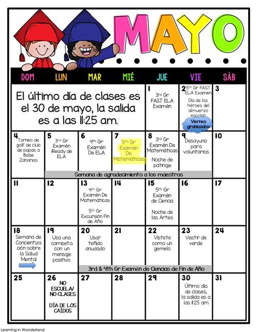 May Newsletter - Spanish
